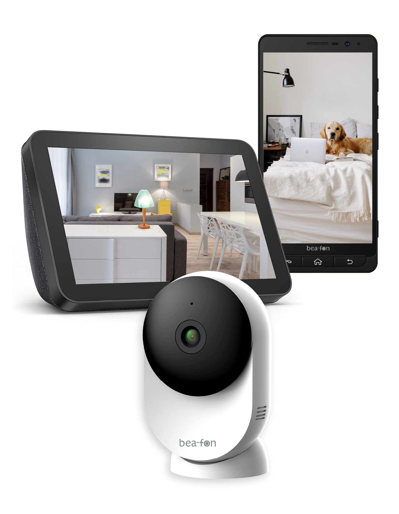 Bea-Fon SmartHome Flexy 2F 3 MP IP-Sicherheitskamera Schwarz, Weiß