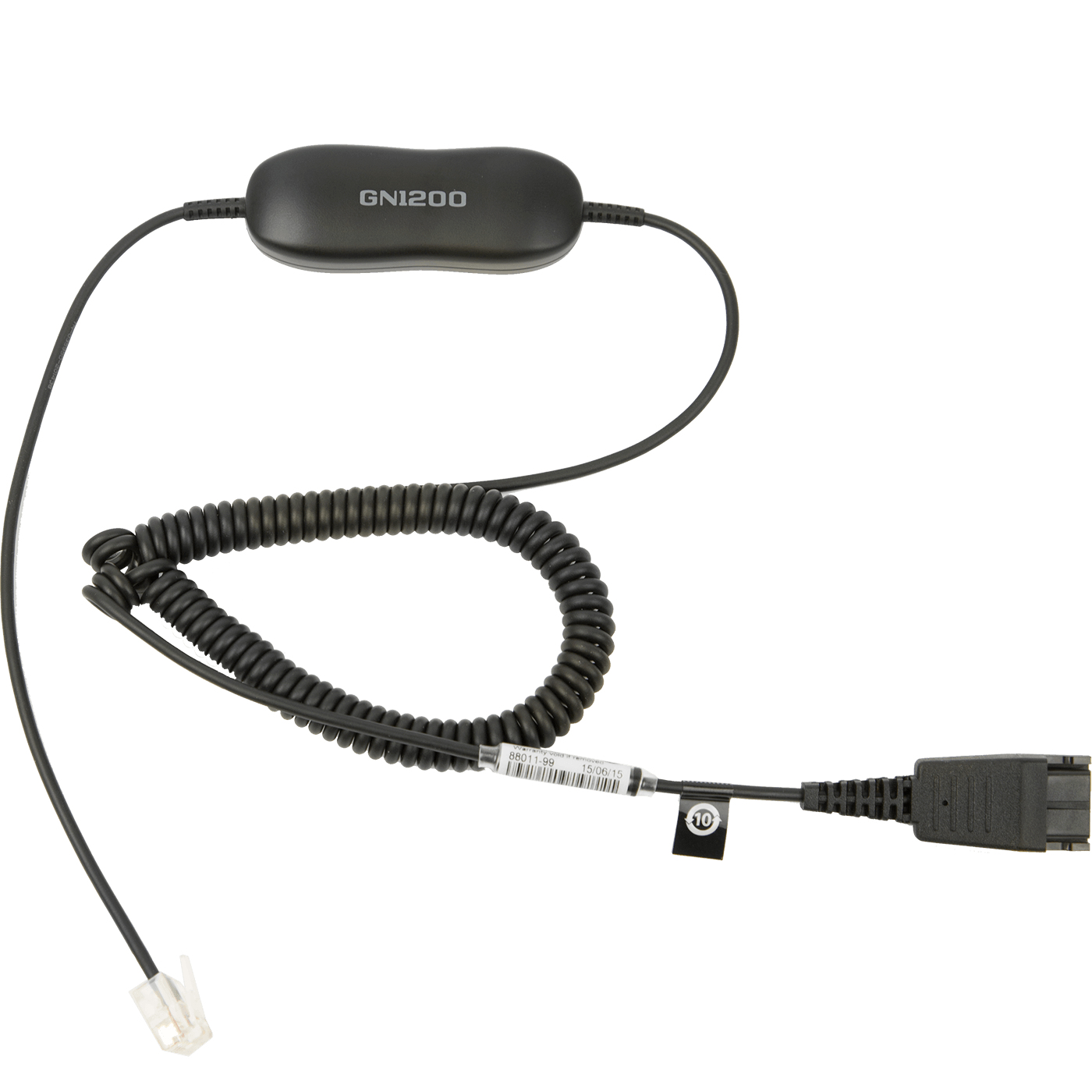 Jabra GN1200 CC Headset-Kabel Quick Disconnect zu RJ-9 Schwarz