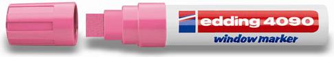 Edding Window Marker 4090. Schreibfarben: Pink, Produktfarbe: Pink, Weiß, Gehäusefarbe: Weiß. Menge pro Packung: 5 Stück(e) (4-4090069)
