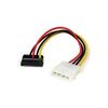 StarTech.com 4-polig-Molex-auf-linksgewinkelt-SATA-Stromkabeladapter - Netzteil - 15 PIN SATA Power (M) - interne Stromversorgung, 4-polig (M) - 15cm - Winkelverbinder, links (SATAPOWADPL)