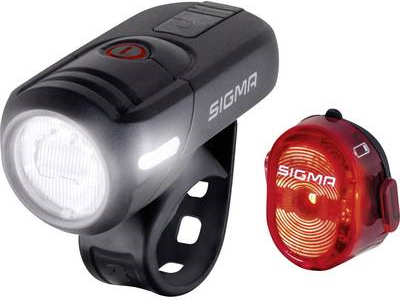 Sigma Fahrradbeleuchtung Set AURA 45 / Nugget Set LED akkubetrieben Schwarz (17460)