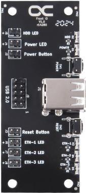 Alphacool Front I/O-Panel mit USB 2.0 und Kabelsatz für Servergehäuse (25054)
