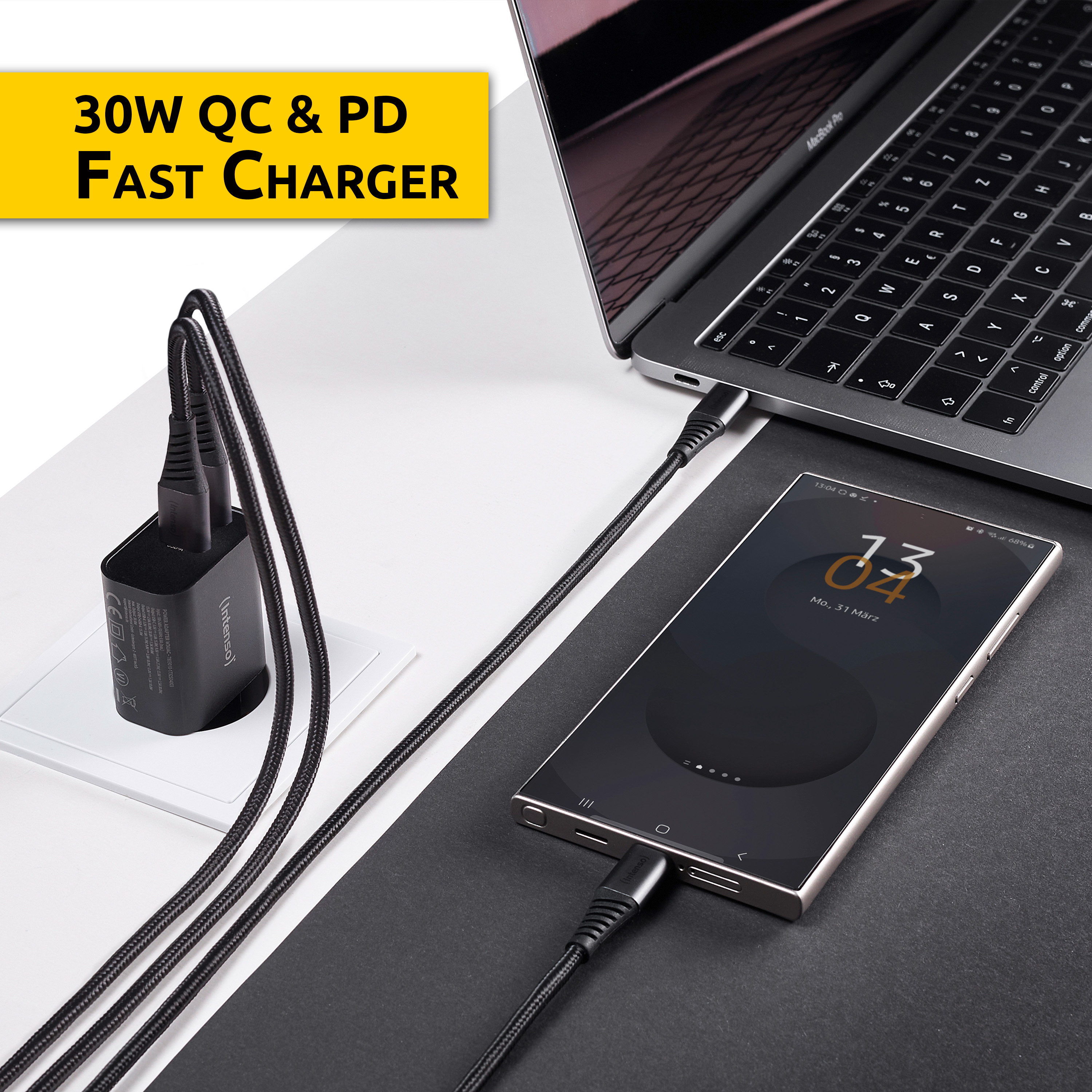 Intenso Power Adapter W30AC USB-Netzteil 30 W Schwarz