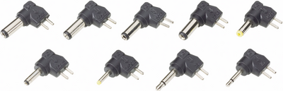 Voltcraft 9ZC7 Netzgeräte Adapter-Set 9tlg. mit 2 Klinkenadapter und 7 Niedervolt-Adapter, gewinkelt (28167C50)