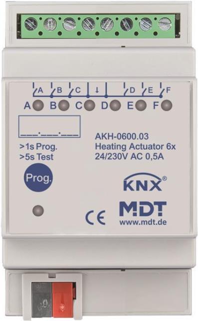 MDT AKH-0600.03 Heizungsaktor 6-fach 3TE REG 24-230VAC (AKH-0600.03)