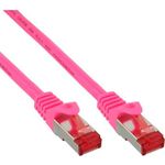 InLine® Patchkabel, S/FTP (PiMf), Cat.6, pink, 1m (76411M)
