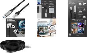 DIGITUS USB 3.2.RJ45 Ethernet Kabel 1Gbit/s (AK-300600-030-S)