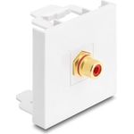 Delock Easy 45 Modul Cinch Buchse zu Cinch Buchse vergoldet rot / weiß (91818)