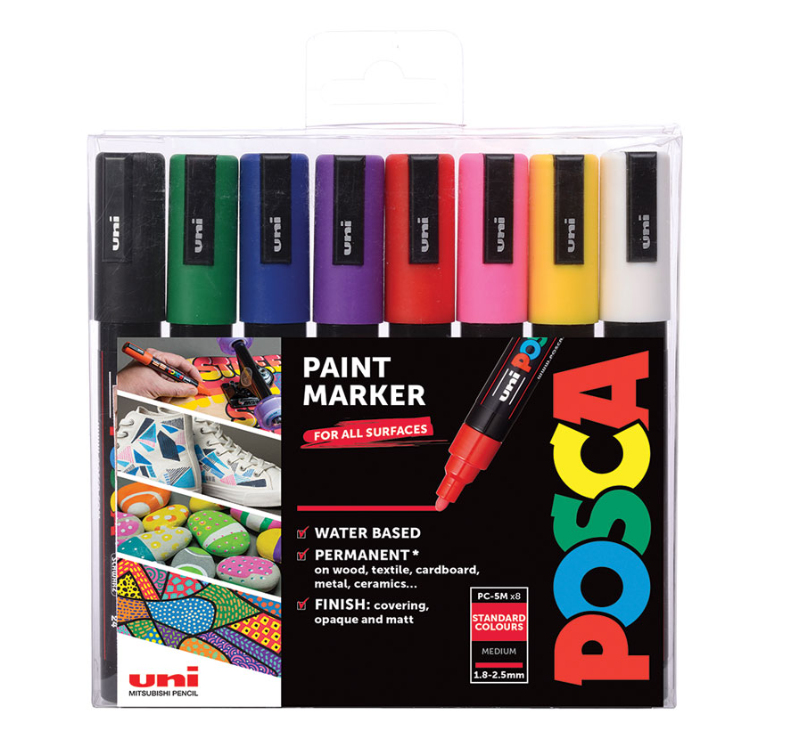 POSCA PC-5M Lack-Marker 8er Etui
