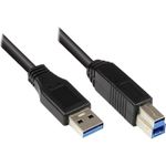 EXSYS EX-K1506 USB Kabel 5 m USB 3.2 Gen 1 (3.1 Gen 1) USB A USB B Schwarz (EX-K1506)