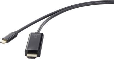 Renkforce RF-4531594 Videokabel-Adapter 3 m USB Typ-C HDMI Schwarz (RF-4531594)