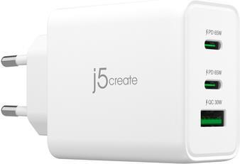 j5create 65W GAN USB-C 3-PORT CHARGER EU (JUP3365-EN)