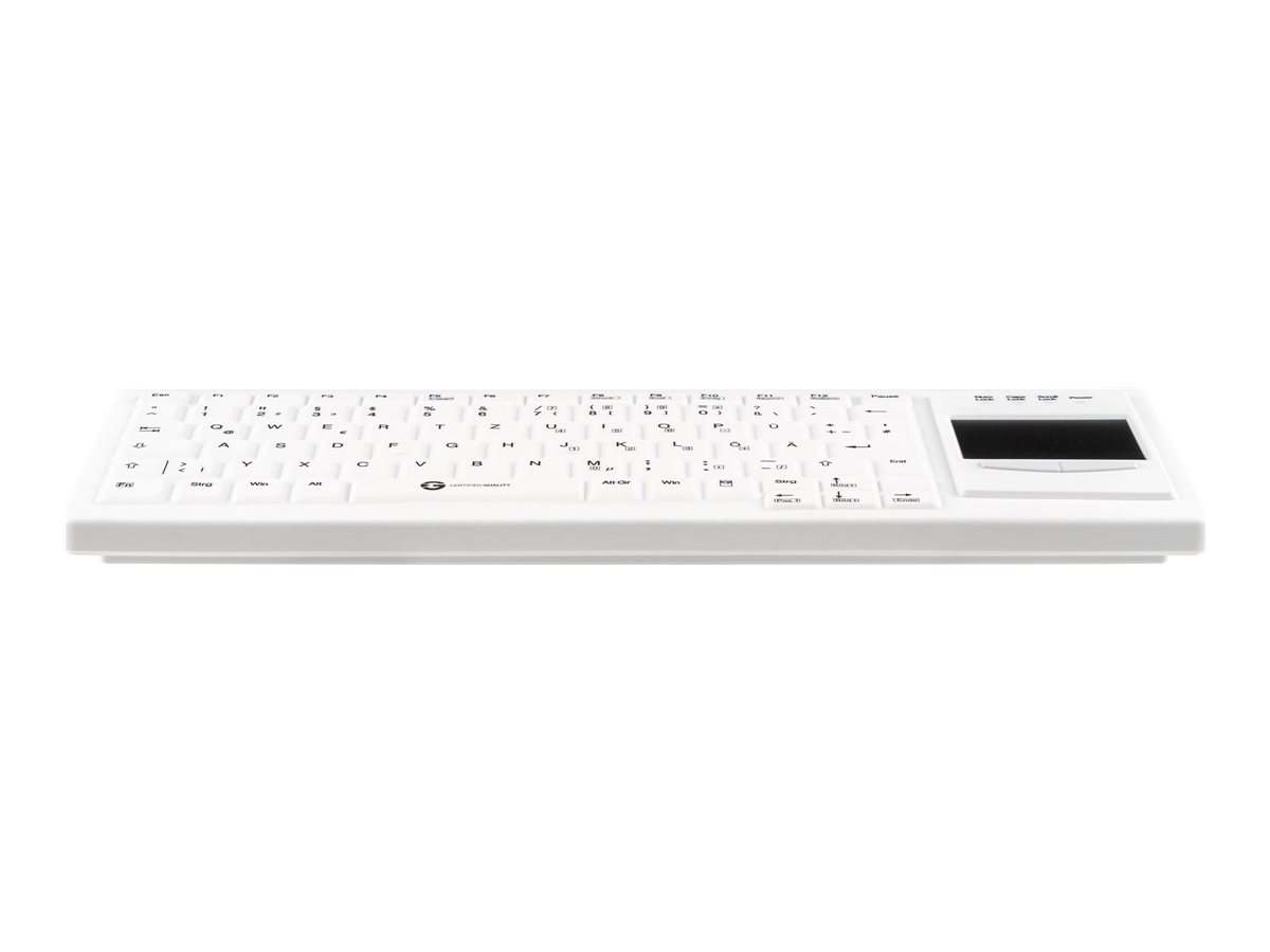 GETT CleanType Xtra Touch Protect Silikontastatur mit Touchpad IP68 Weiß