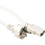 ACT Powercord mains connector CEE7/7 male - C13 2.50 m off-white. Length: 2.5 m Powercord schuko r-c13 iv 2.5m (AK5009)