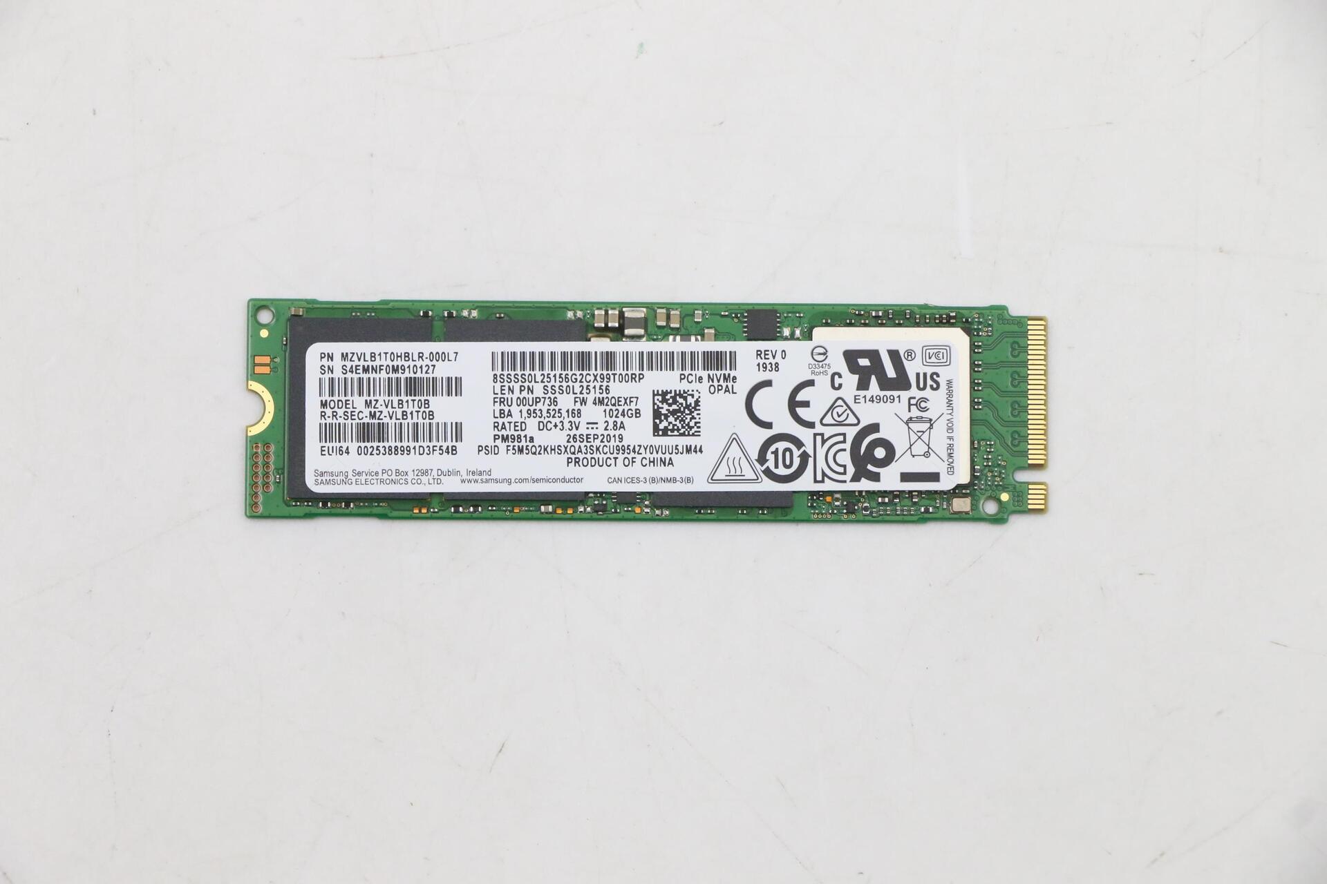 Lenovo 00UP736 M.2 1000 GB PCI Express 3.0 NVMe (FRU00UP736)