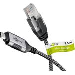 Goobay Ethernet-Kabel USB-C 3.1 auf RJ45 Slim 7.5 m - verbindet Router Modem oder (74406)