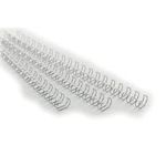 GBC Drahtbinderücken WireBind, A4, 21 Ringe, 14 mm, silber US-Teilung, Bindekapazität: max. 125 Blatt (IB161438)