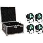 EUROLITE Set 4x LED IP PAR 3x8W QCL Spot + Case (20000846)