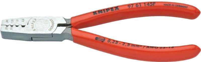 Knipex 97 61 145 F Crimpzange Aderendhülsen 0.25 bis 2.5 mm²