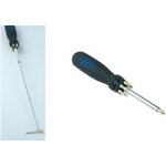 BRÜDER MANNESMANN Schraubendreher mit 7-teiligen Bit-Satz mit integriertem Teleskop-Magnetheber mit einer Gesamtlänge - 1 Stück (M088-T)