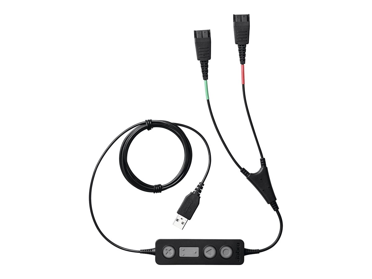 Jabra LINK 265 Headsetadapter USB auf 2x QD Schwarz