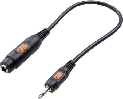 SpeaKa Professional Klinke Audio Adapter [1x Klinkenstecker 3.5 mm - 1x Klinkenbuchse 6.35 mm] Schwarz (SP-7870652)