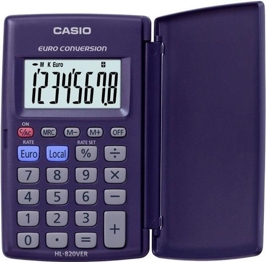 Casio HL-820VERA-WA-EP Taschenrechner Tasche Einfacher Taschenrechner Blau (HL-820VERA)