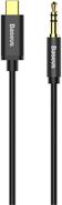 Baseus Yiven Series Audiokabel USB-C / 3,5-mm-Klinke 1,2 m, schwarz (CAM01-01)