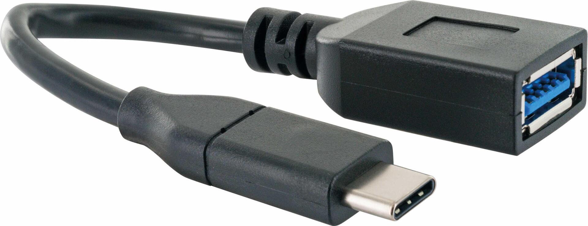 SCHWAIGER USB 3.1 Adapterk. Stecker: Typ C St > USB 3.0 sw