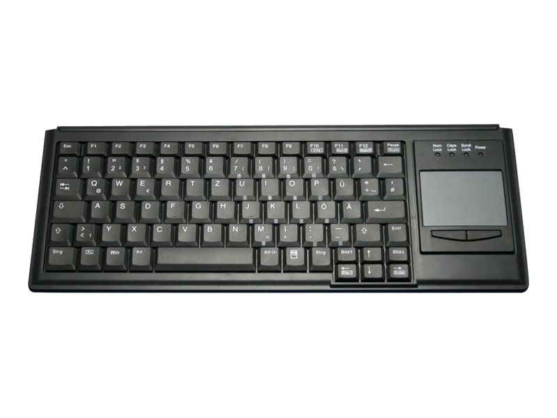 Active Key AK-4400-GP-B/US Tastatur PS/2 US-Layout mit Touchpad Schwarz