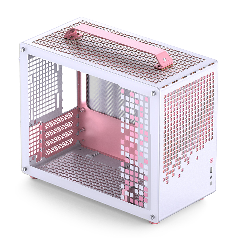 Jonsplus Z20 Mini Tower Systemgehäuse Pink, Weiß