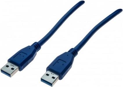 EXERTIS Connect - USB-Kabel - USB Typ A (M) zu USB Typ A (M) - USB 3.0 - 2 m - Blau