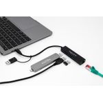 Delock Hub 3 x USB 3,2 Gen 1 + 1 x 10/100/1000 + 1 x USB-C 3,2 Gen 1 (64149)