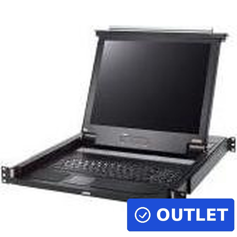 ATEN CL1000M KVM-Konsole 17" LCD VGA PS/2-USB Französisches Layout (CL1000M F) (geöffnet)