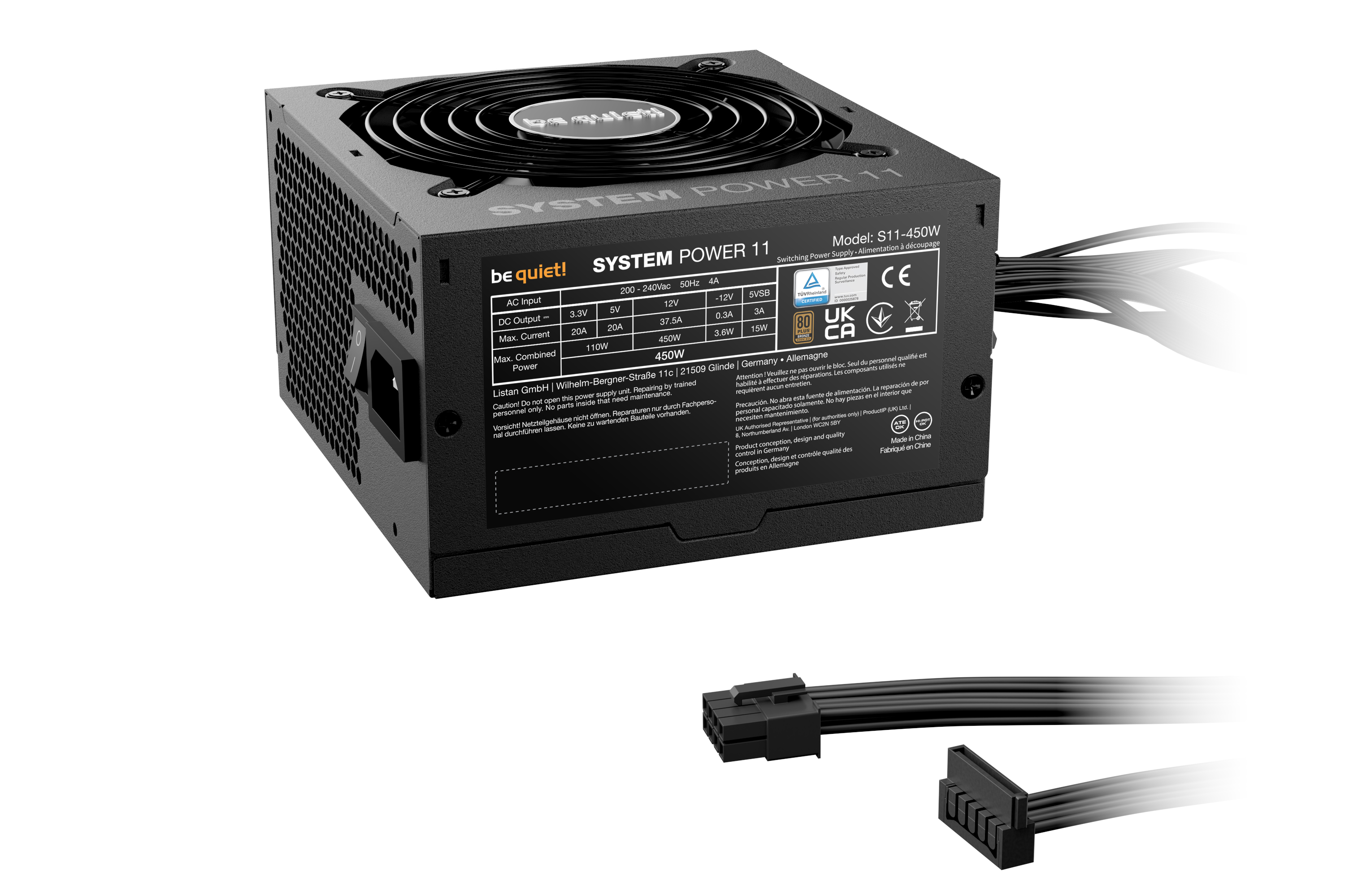 be quiet! System Power 11 450W ATX Netzteil 80 PLUS Bronze Schwarz