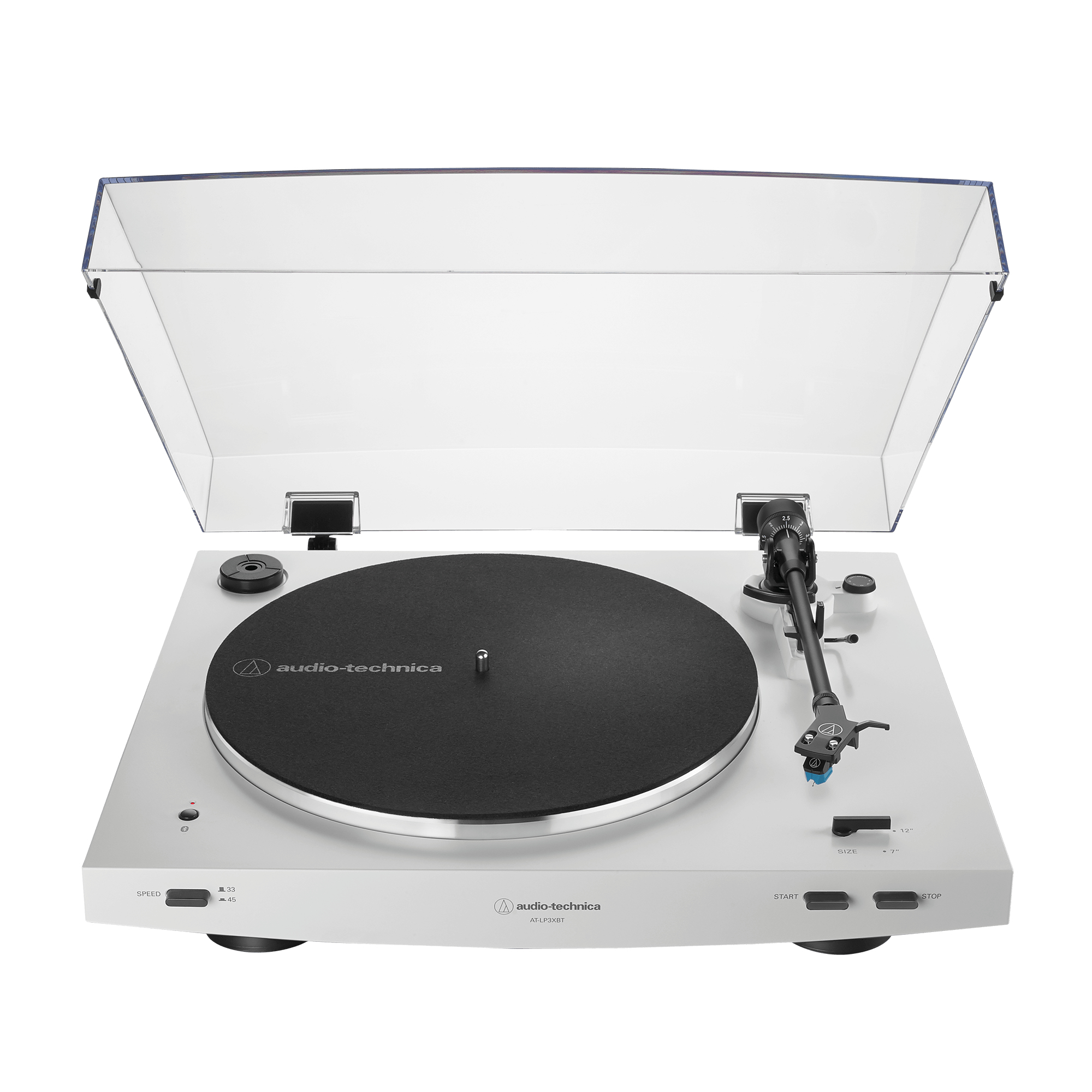 Audio-Technica AT-LP3XBTWH Plattenspieler Vollautomatisch mit Riemenantrieb 33 1/3, 45 RPM Bluetooth Weiß