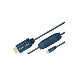 CLICKTRONIC DisplayPort / HDMI Anschlusskabel [1x Mini-DisplayPort Stecker - 1x HDMI-Stecker] 1 m Bl