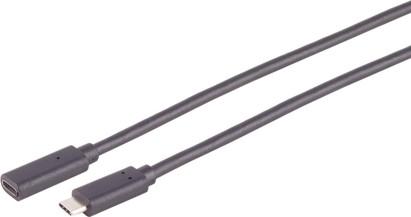 S/CONN maximum connectivity USB C-C Kabel--USB-C Verlängerungskabel, 3.2 Gen 2x2, 0,5m (13-44015)