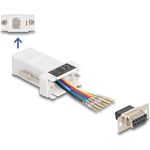 Delock D-Sub 9 Pin Buchse zu RJ12 Montagesatz weiß (67078)
