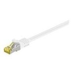 Wentronic GoobayCat.7 Rohkabel Patchkabel, S/FTP (PiMF), Weiß, 0.25 m - LSZH halogenfrei, Kupfer, RJ45 Stecker (91089)