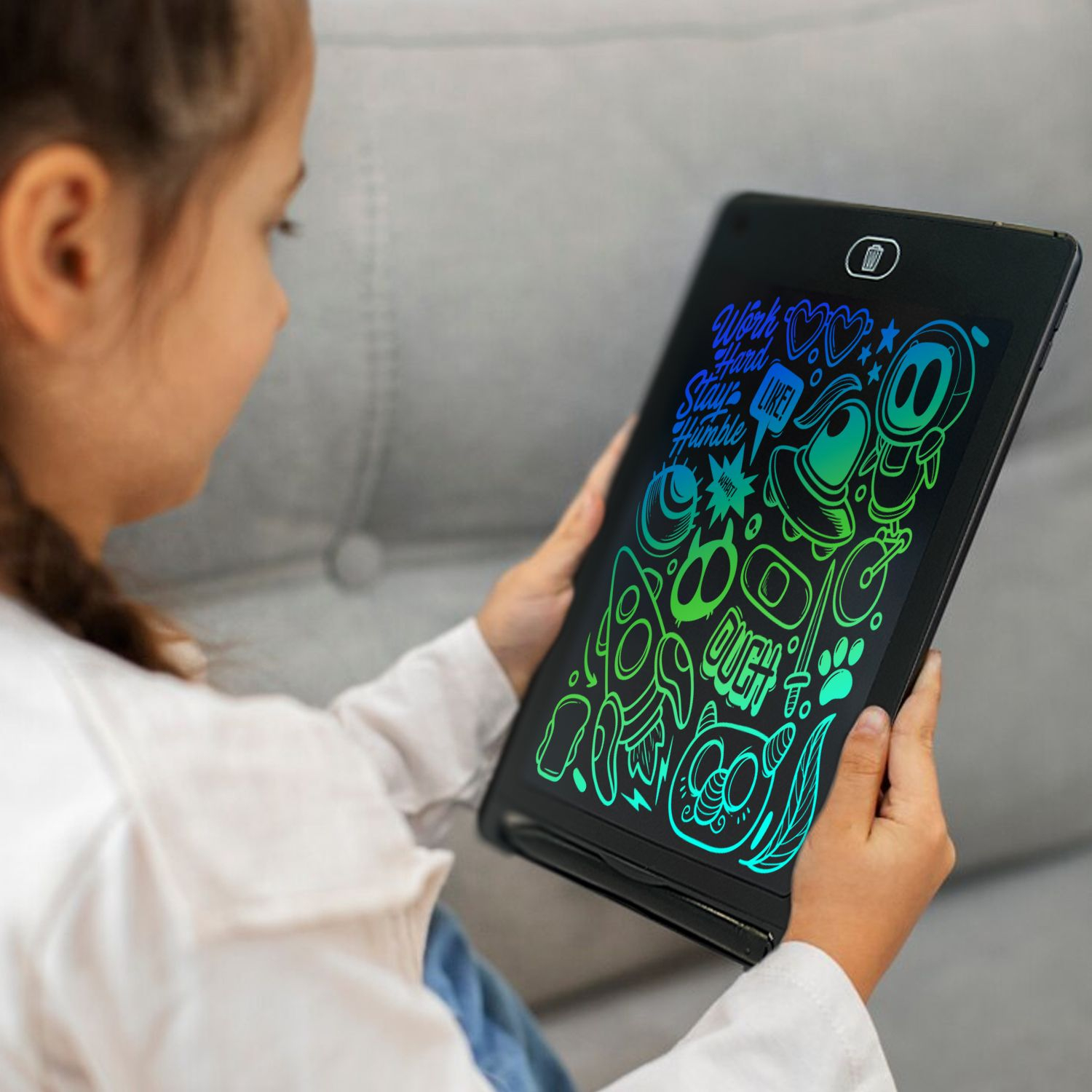 Mad Monkey Multi Colour Tablet Sketch Pad Schwarz