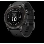 Garmin fenix® 7 Pro Smartwatch – Sapphire Solar Edition Carbon Grey DLC Titanium mit schwarzem Armband (010-02777-11)