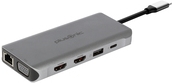 Plusonic USB-C Docking Adapter/Hub 8in1 with HDMI/VGA/LAN/USB (PSUC0216)