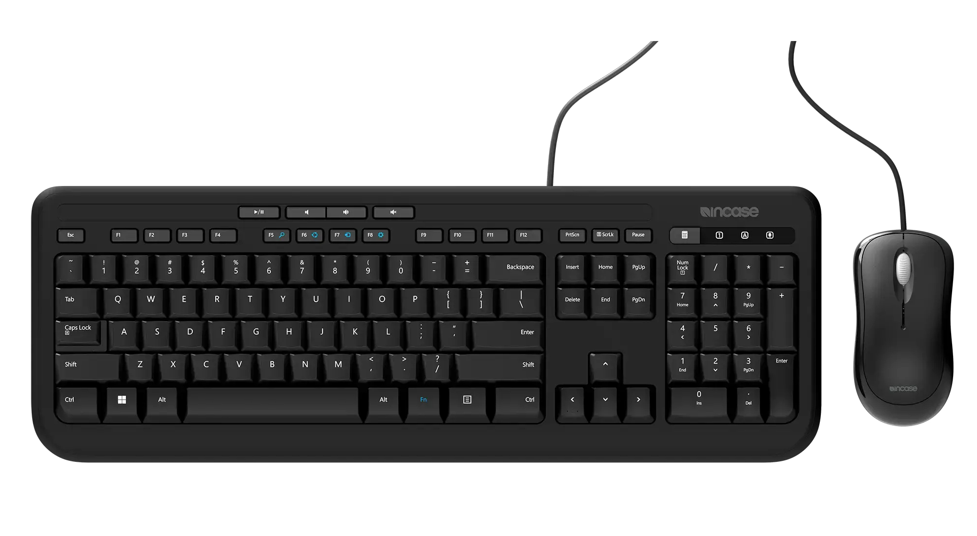 Incase Wired Desktop 600 Tastatur-Maus-Set USB UK Englisch QWERTY Schwarz