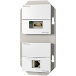 Kindermann 7456 000 544. Buchsen-Typ: RJ-45 + HDMI. Produktfarbe: Weiß. Tiefe (min): 6 cm (7456000544)