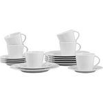 Esmeyer Kaffeeservice ISTA, 18-teiliges Sparset aus Porzellan, spülmaschinengeeignet, Set bestehend aus: - 1 Stück (571-019)