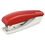 LEITZ Heftgerät Mini 5517, Heftleistung: 10 Blatt, rot Einlegetiefe: 50 mm, für Heftklammern Nr. 10, integrierter (5517-00-25)