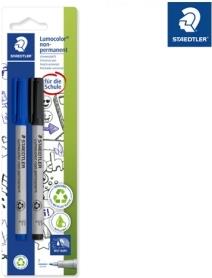 STAEDTLER Folienstift Lumocolor F nonperm 2St Blisterpackung mit 2 (316 ASBK2D)