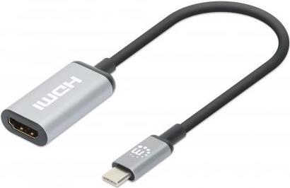 Manhattan 153706 Videokabel-Adapter 0,15 m USB Typ-C HDMI Schwarz - Silber (153706)