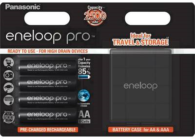 1x4 Panasonic Eneloop Pro Mignon AA 2500 mAh + Akkubox (144151)